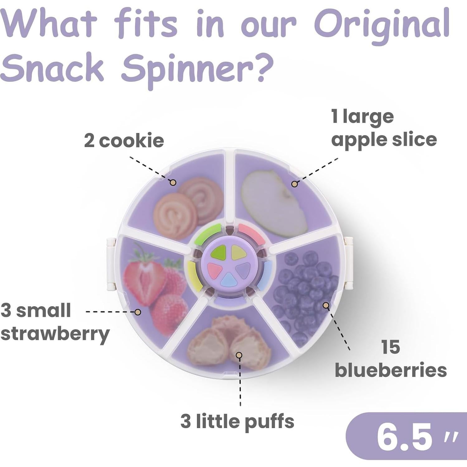 Contenedor de Snacks JOOPETALK 5 Compartimentos 720ml Púrpura