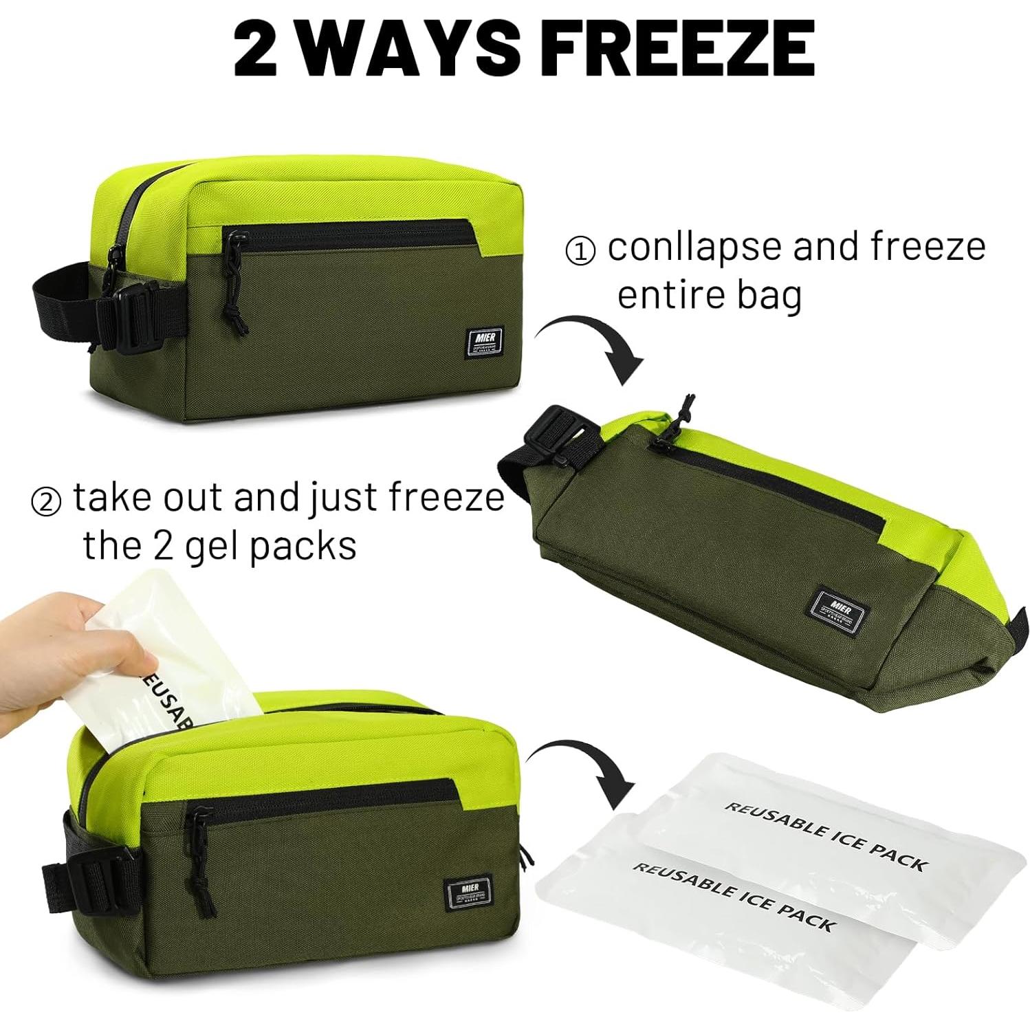 Bolsa de Snack Congelable MIER Verde Oliva 3L Aislada