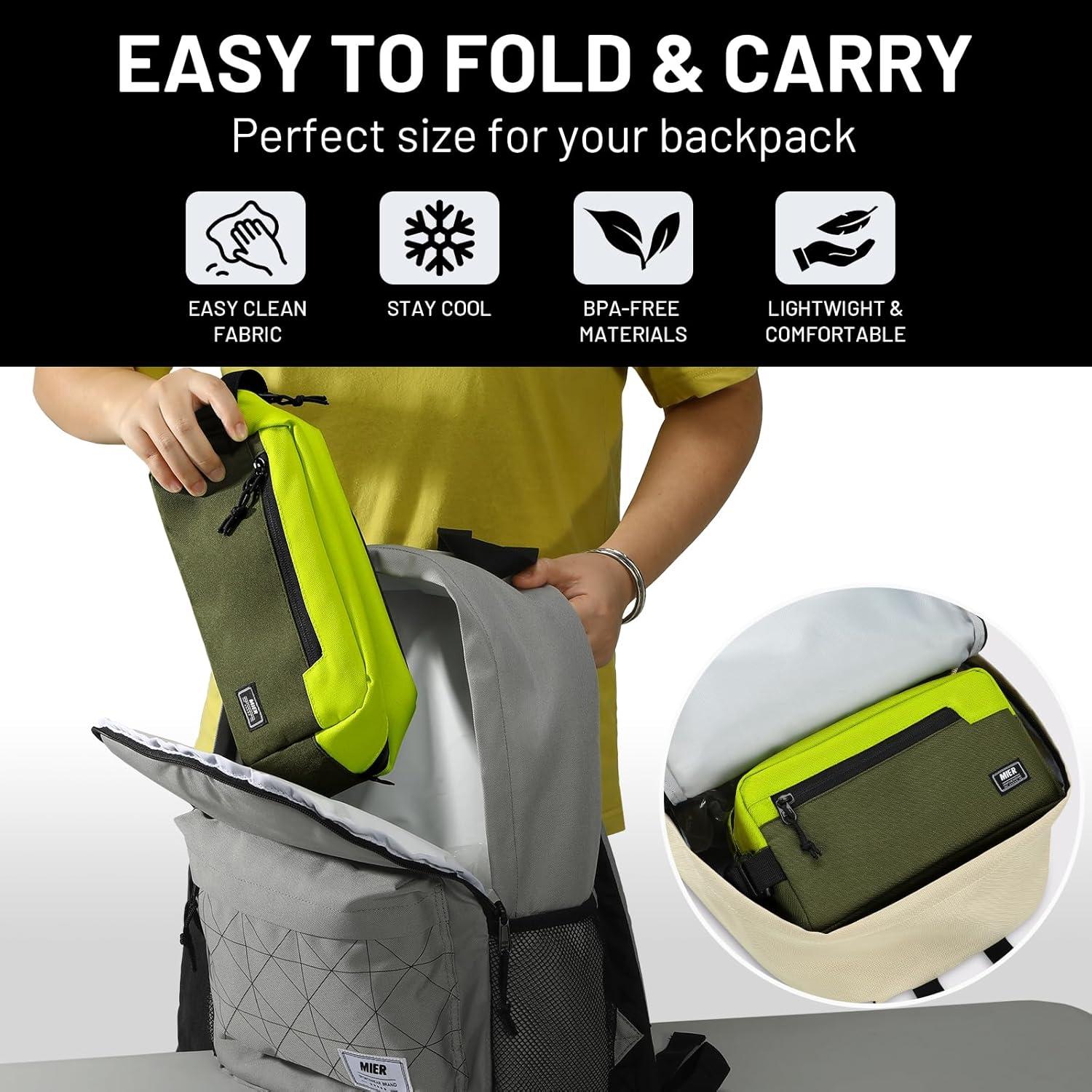 Bolsa de Snack Congelable MIER Verde Oliva 3L Aislada