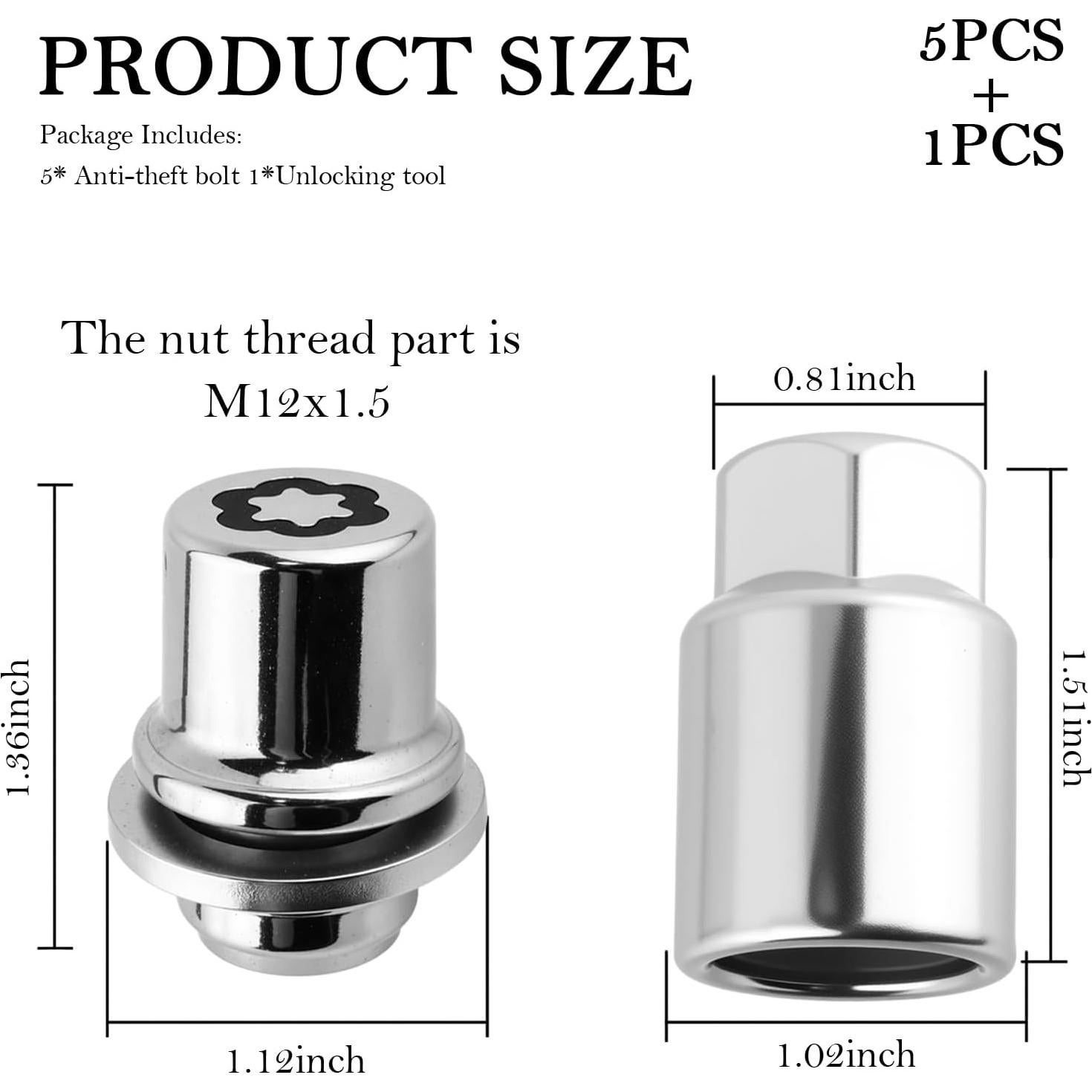 Tuercas de Seguridad Figpade M12x1.5 Antirrobo para Lexus