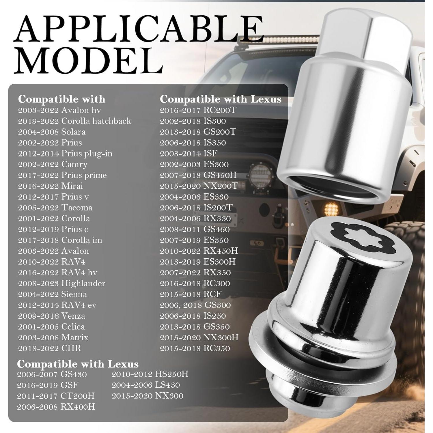 Tuercas de Seguridad Figpade M12x1.5 Antirrobo para Lexus