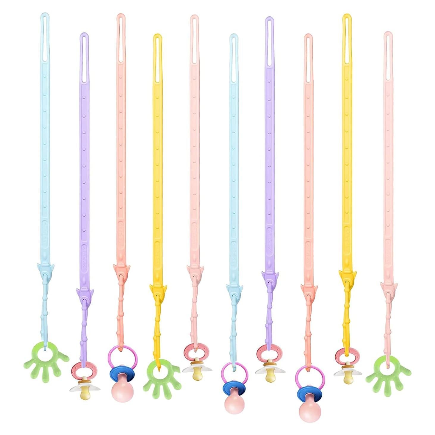 Correas de Juguete de Silicona para Bebés 10 Piezas Ajustables
