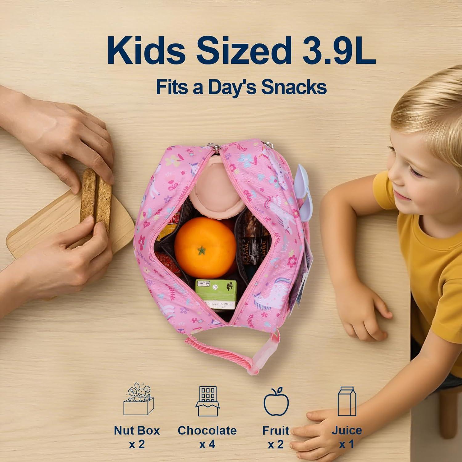 Bolsa de Snacks Aislada Bagseri Unicornio Rosa 3.9L