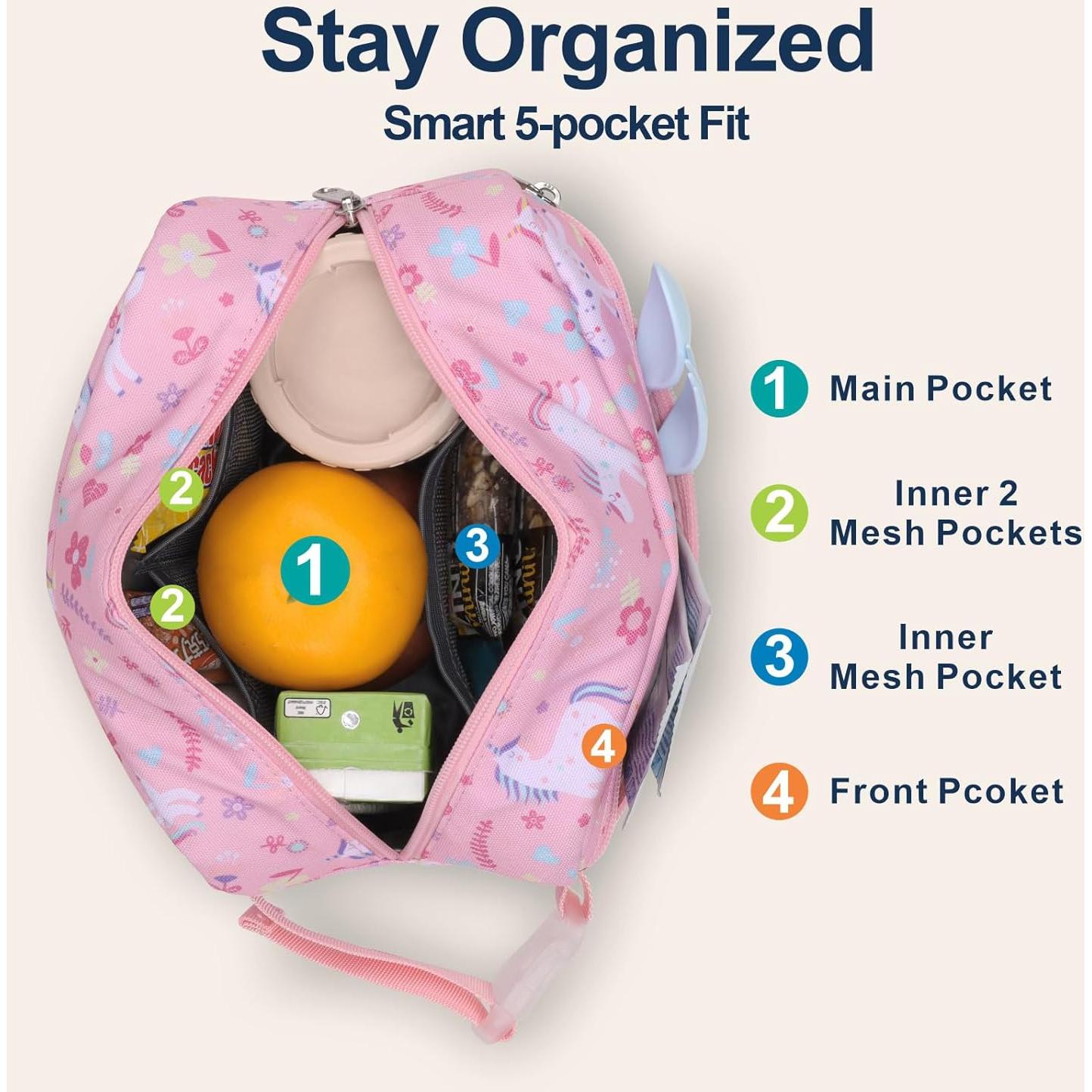 Bolsa de Snacks Aislada Bagseri Unicornio Rosa 3.9L