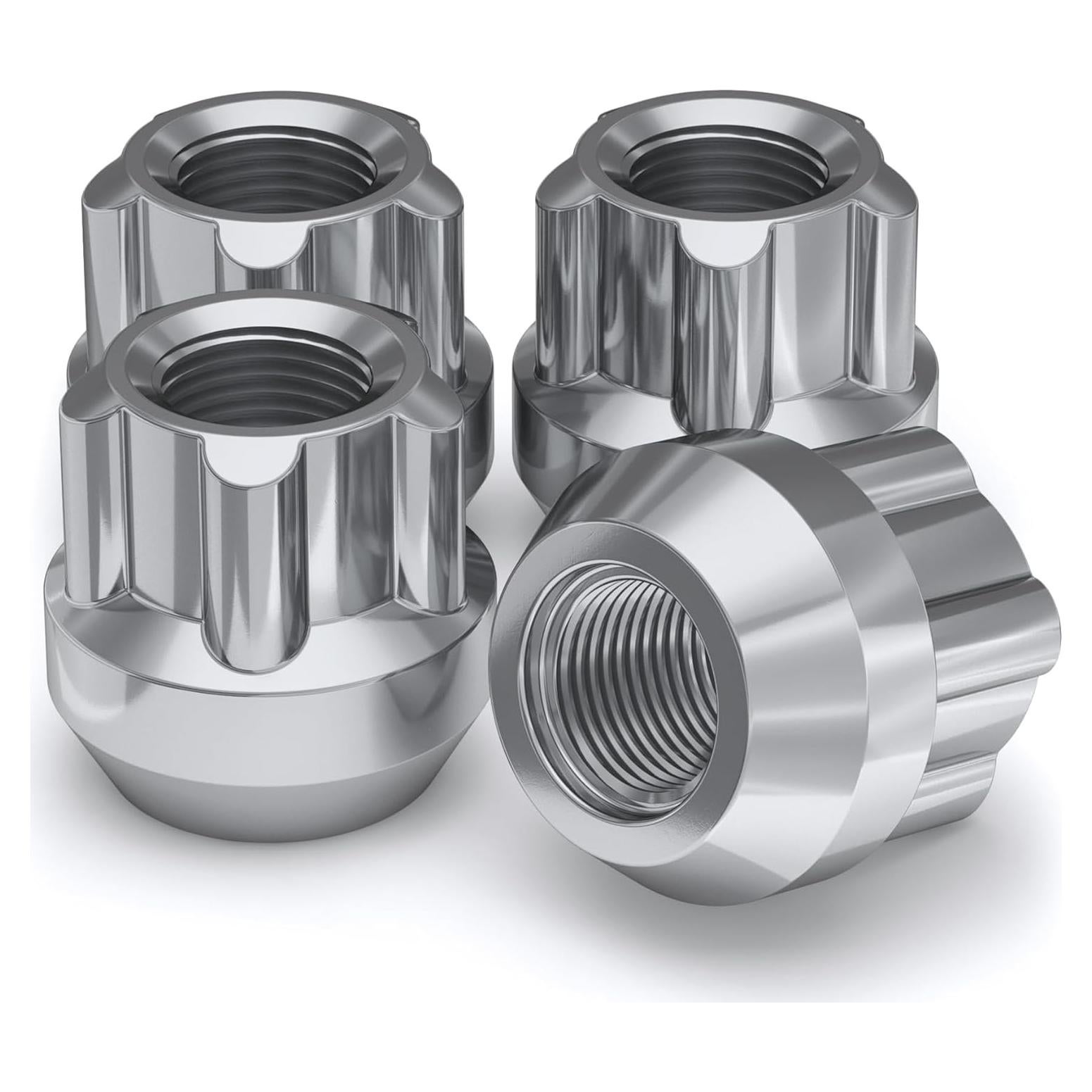 Tuerca de Perno M14x1.5 White Knight Cromada - 4 Piezas