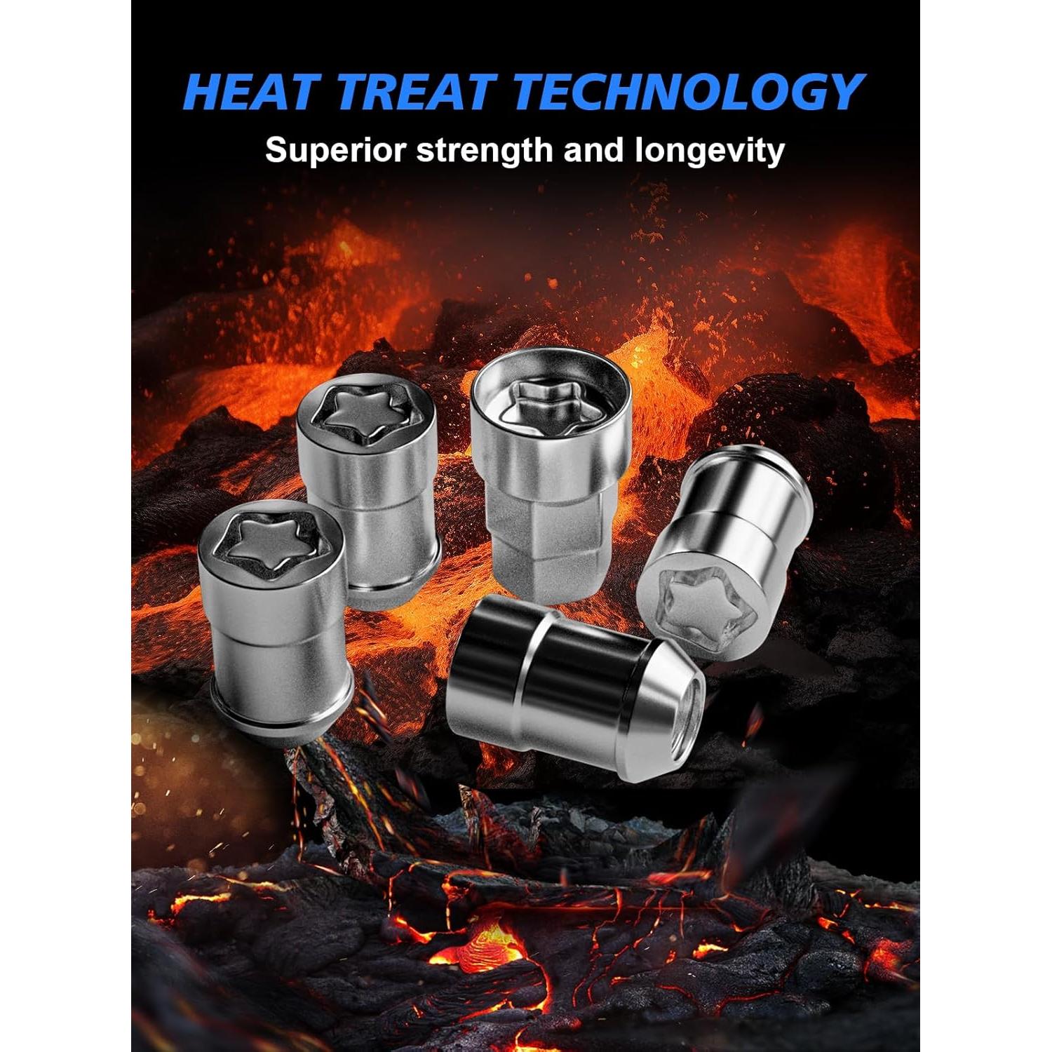 Juego de Bloqueo de Rueda TAGMORE M12x1.5 con 4 Bloqueos y Llave