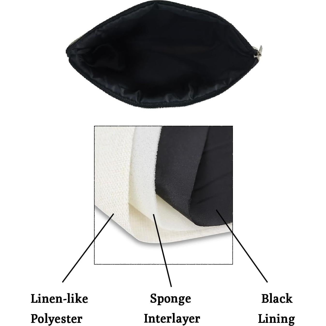 Bolsa Organizadora de Maquillaje y Snacks Lienzo 22.86x17.78cm