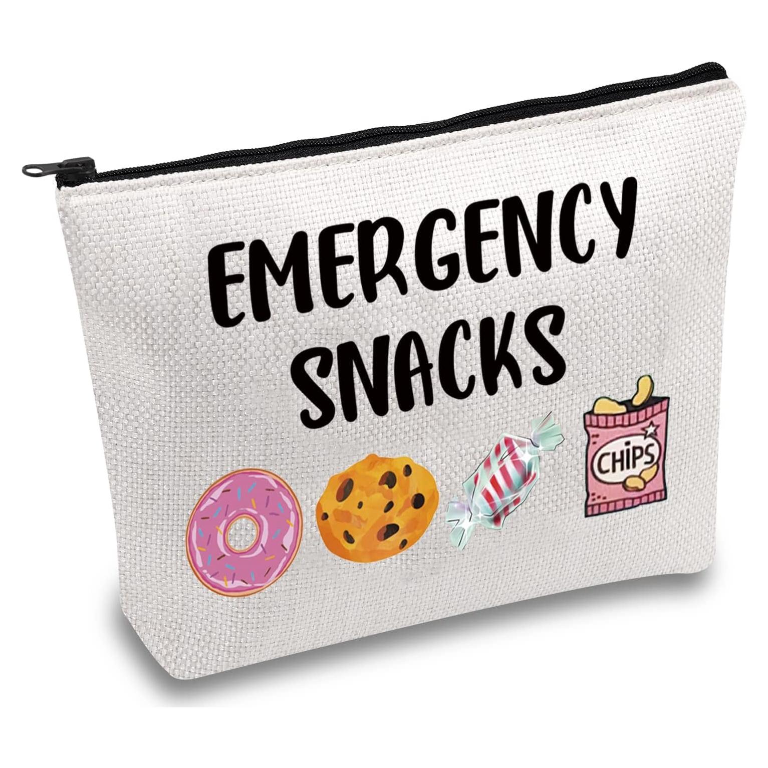 Bolsa de Maquillaje JXGZSO Snacks de Emergencia 23x5x17cm