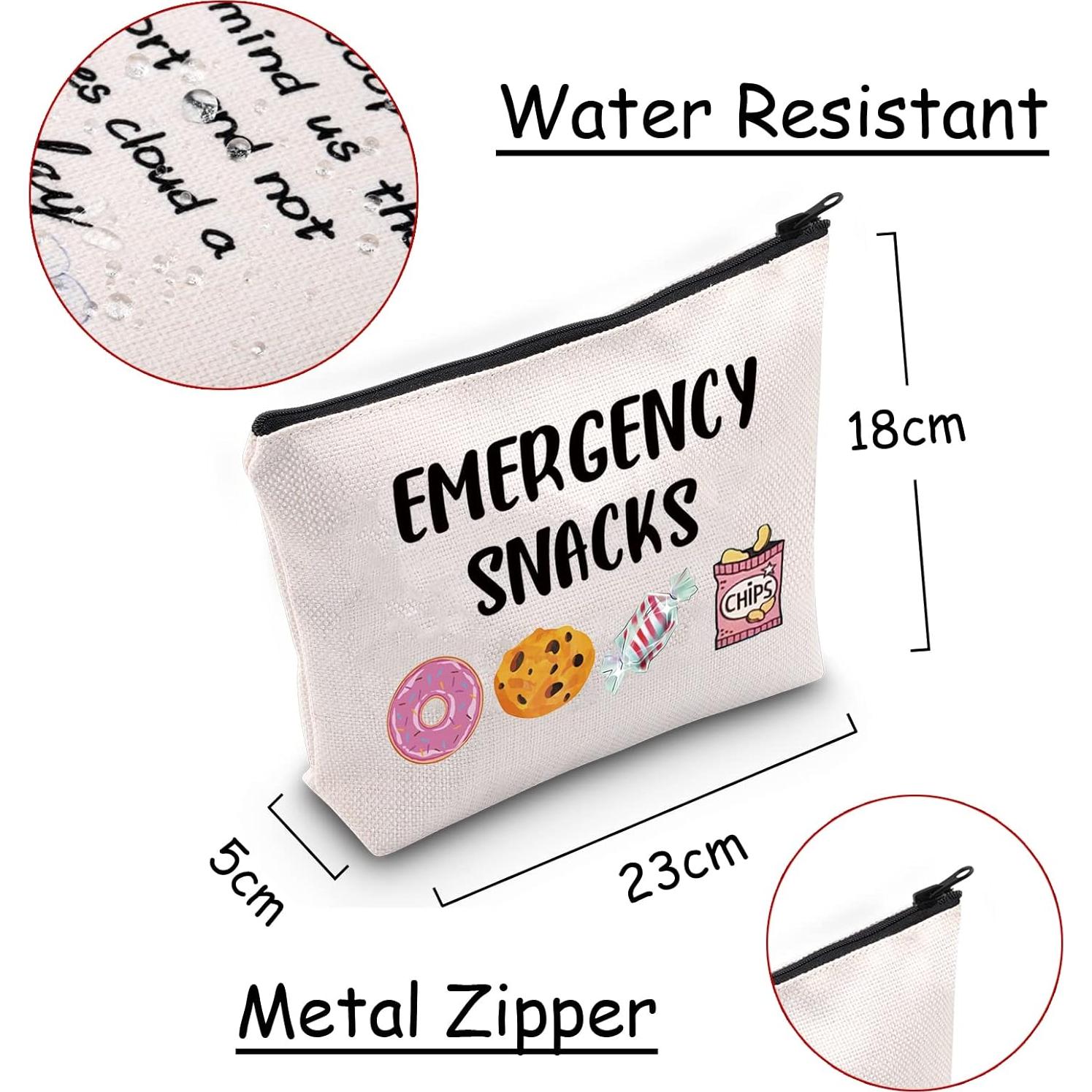 Bolsa de Maquillaje JXGZSO Snacks de Emergencia 23x5x17cm