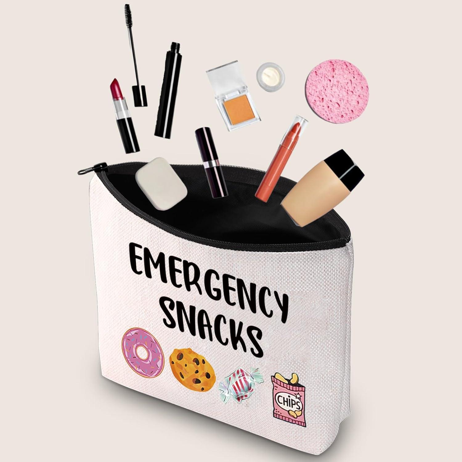 Bolsa de Maquillaje JXGZSO Snacks de Emergencia 23x5x17cm