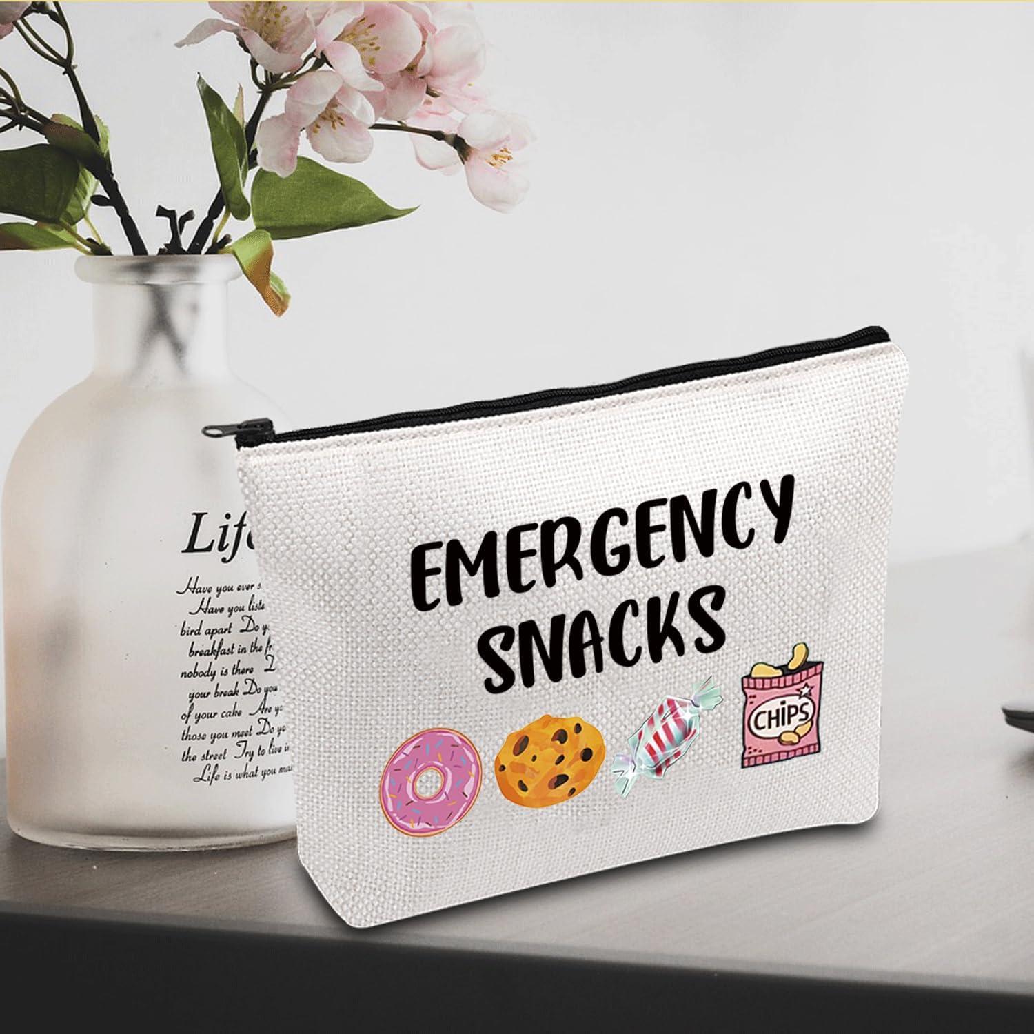 Bolsa de Maquillaje JXGZSO Snacks de Emergencia 23x5x17cm