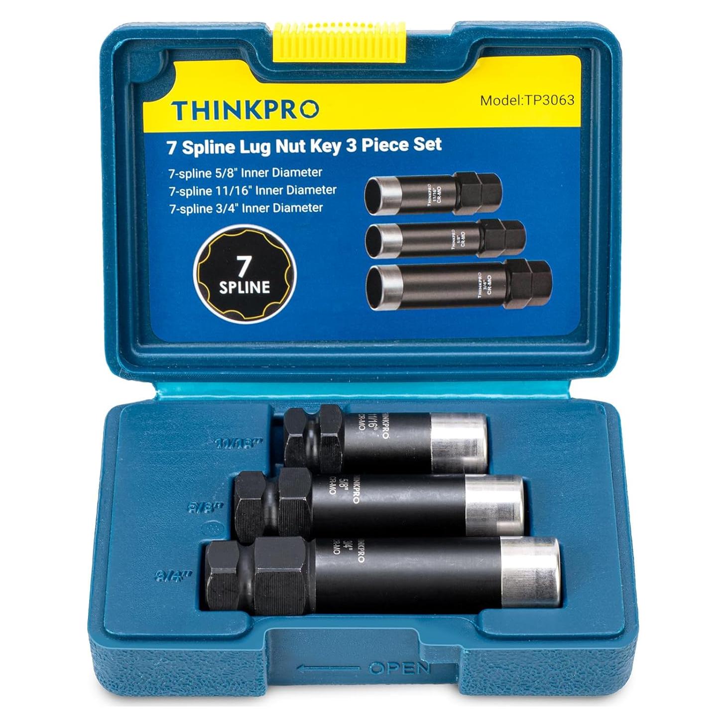 Juego de Enchufes para Tuercas de 7 Puntas Thinkpro 3 Piezas