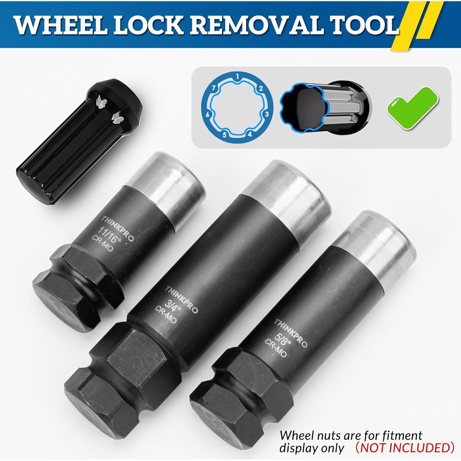 Juego de Enchufes para Tuercas de 7 Puntas Thinkpro 3 Piezas