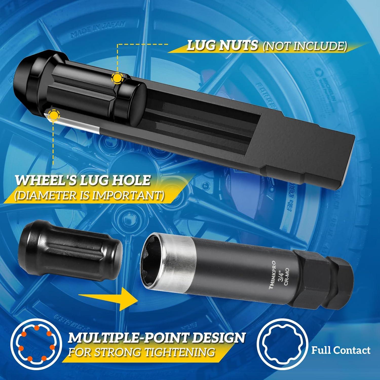 Juego de Enchufes para Tuercas de 7 Puntas Thinkpro 3 Piezas