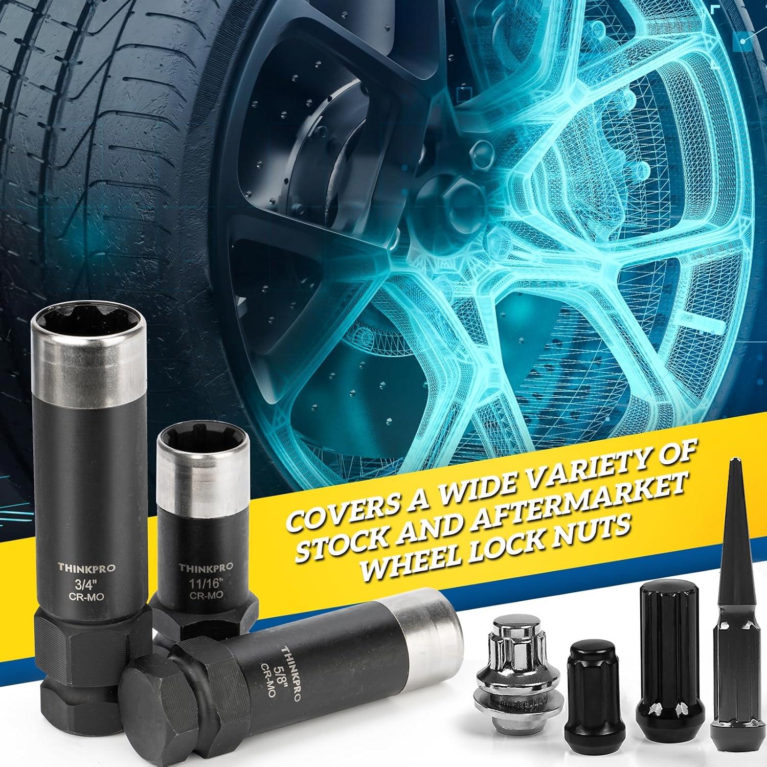 Juego de Enchufes para Tuercas de 7 Puntas Thinkpro 3 Piezas