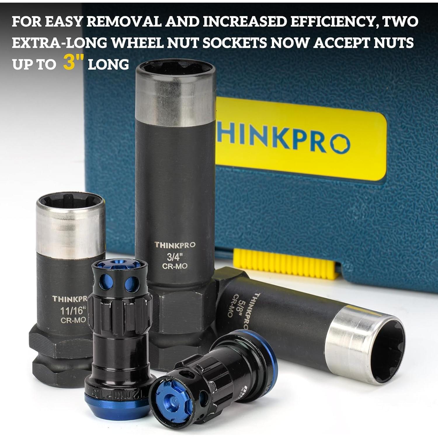 Juego de Enchufes para Tuercas de 7 Puntas Thinkpro 3 Piezas