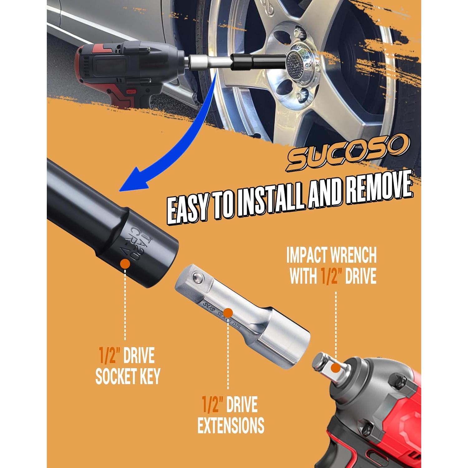 Llave de Tuerca 10 Spline SUCOSO M12x1.5 1/2" Entrada