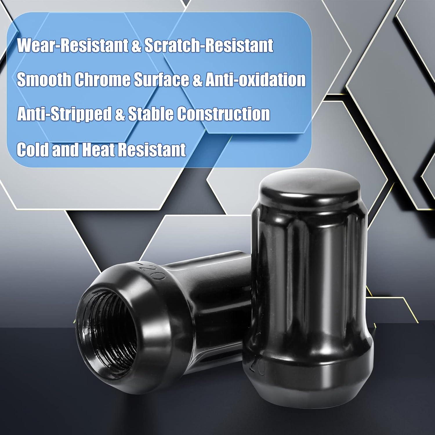 Tuercas de Rueda NPAUTO 1/2"-20 Negras 21 Pcs para Ford y Jeep