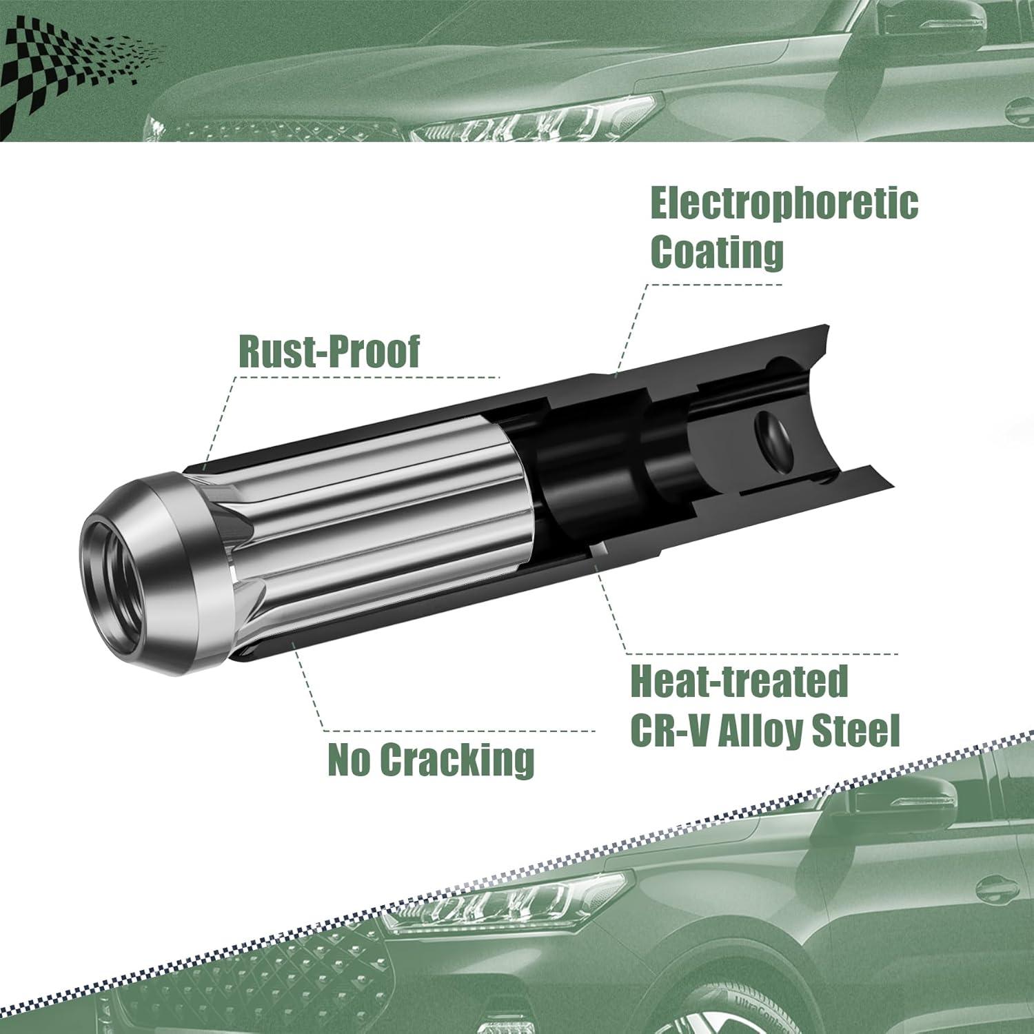Llave de Tuercas 7 Estrías Glorider 1/2" Acero CR-V Negro