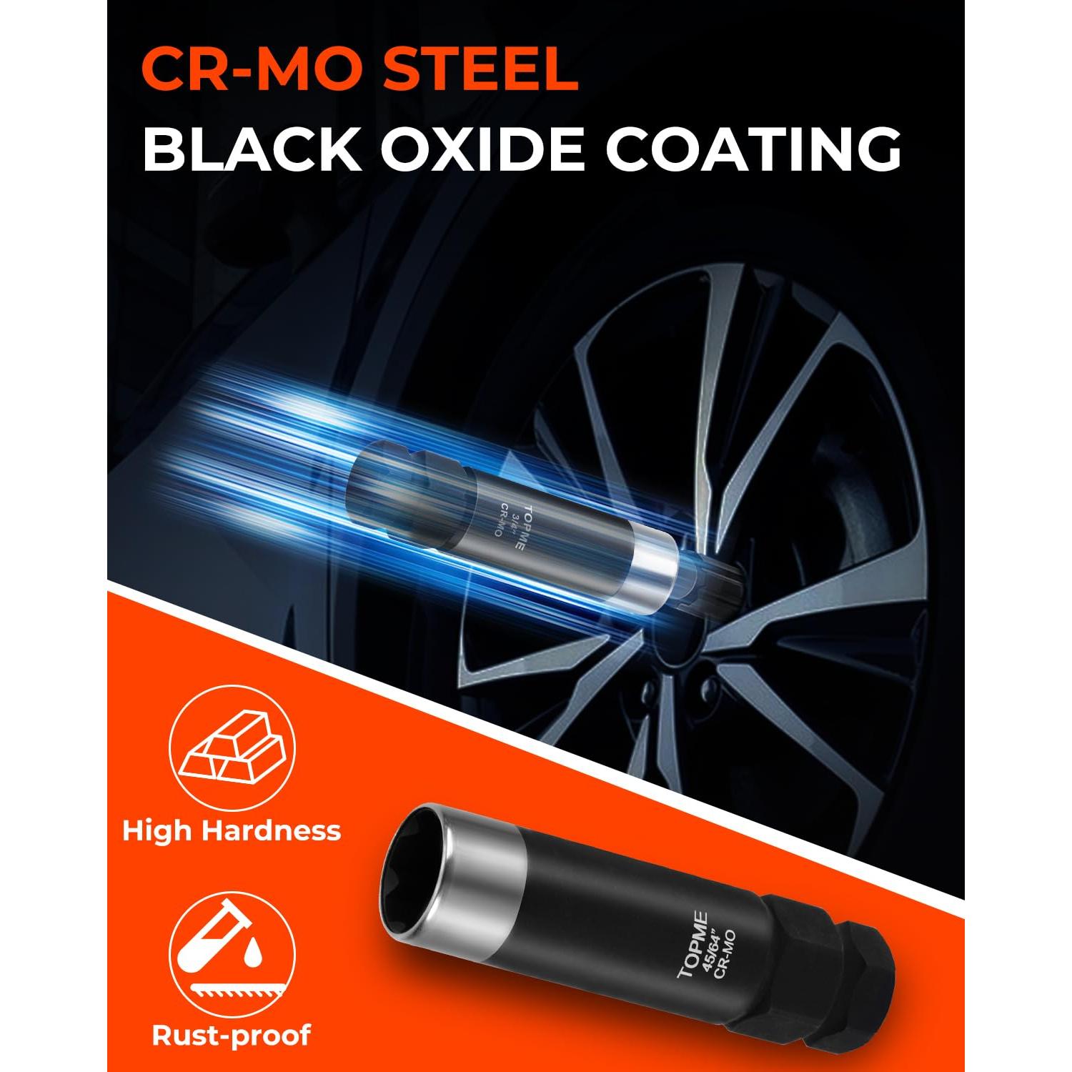 Juego de 2 Llaves de Tuerca 6 Puntas Topme M12x1.25 M12x1.5