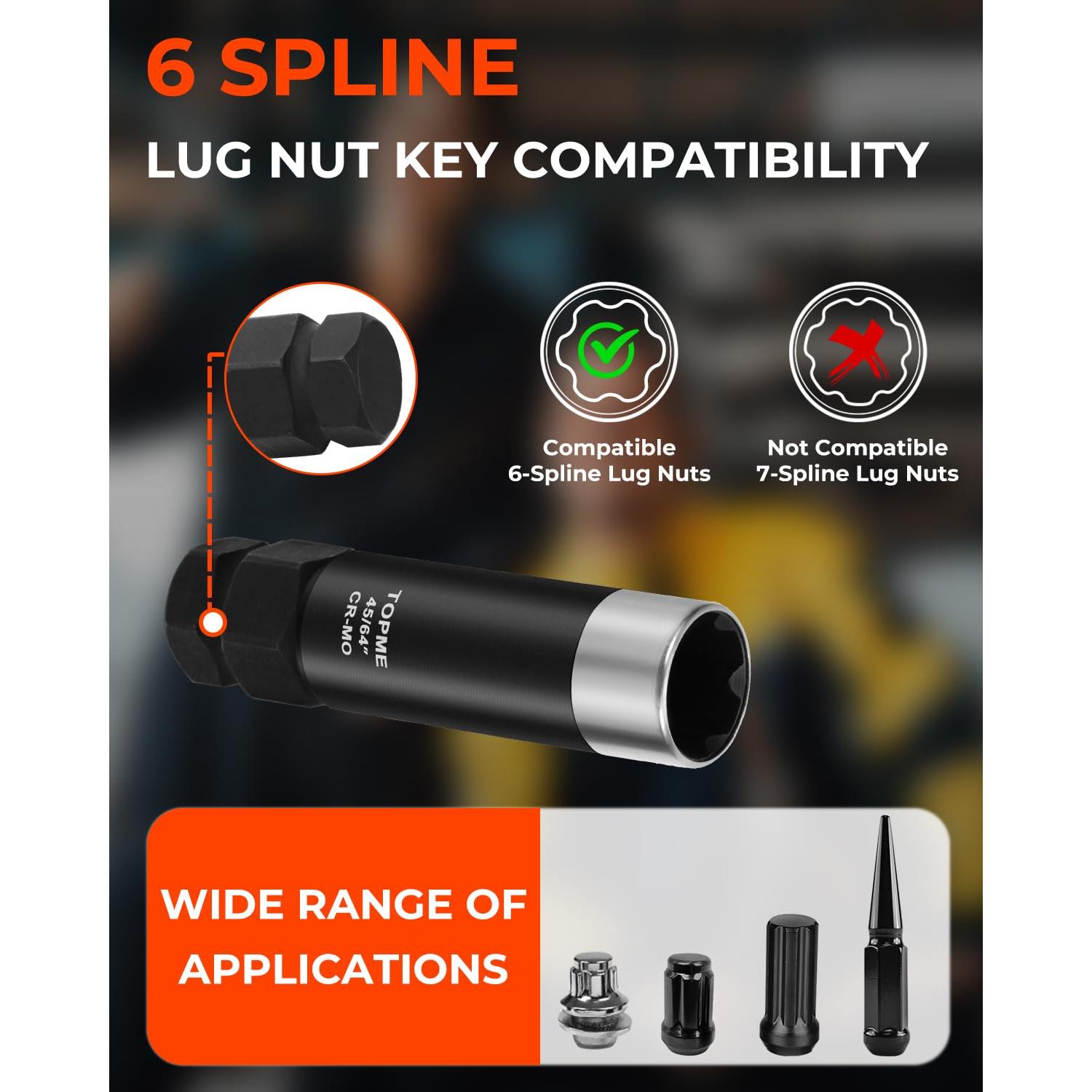 Juego de 2 Llaves de Tuerca 6 Puntas Topme M12x1.25 M12x1.5