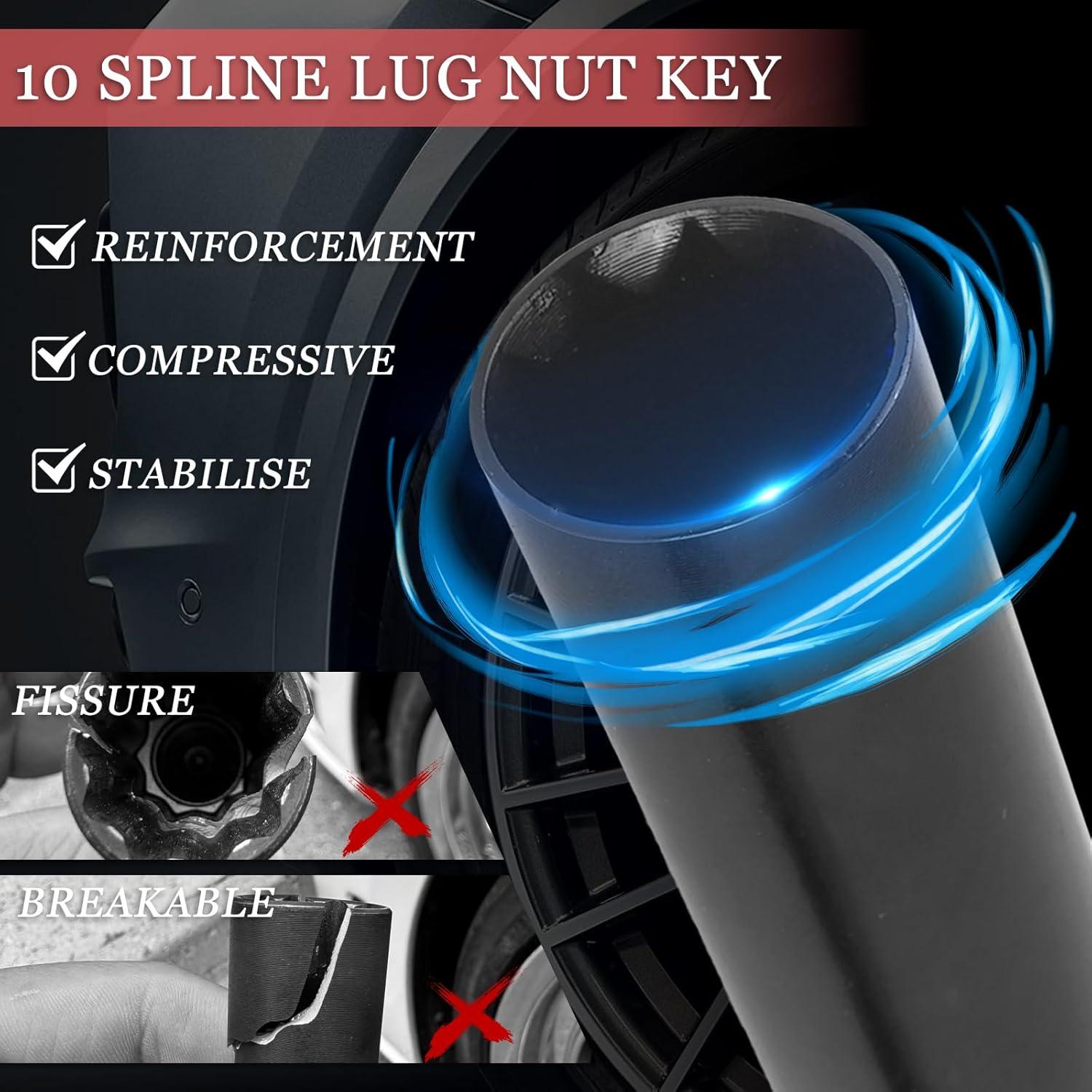 Llave de Tuerca 10 Spline YGDMD para Ruedas 17/19mm