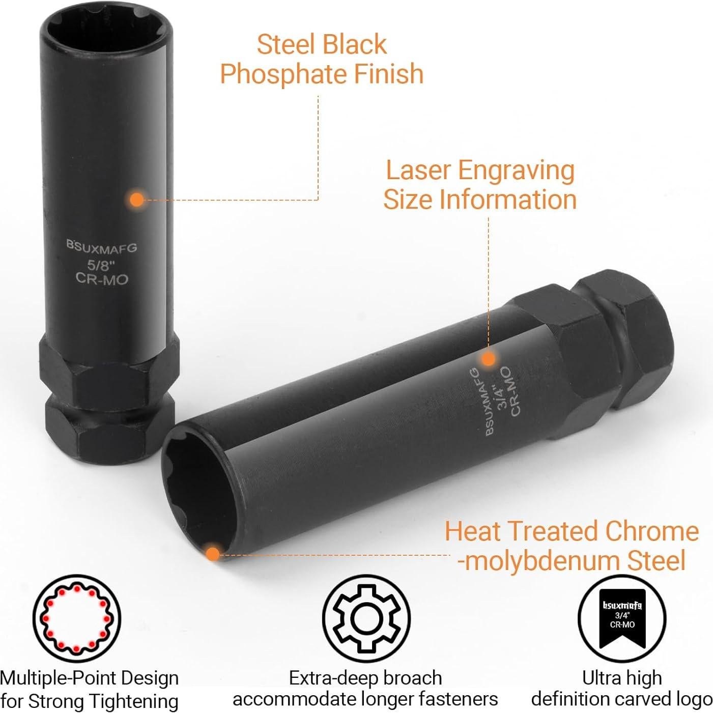 Juego de Herramientas de Bloqueo de Ruedas BSUXMAFG 8 Piezas