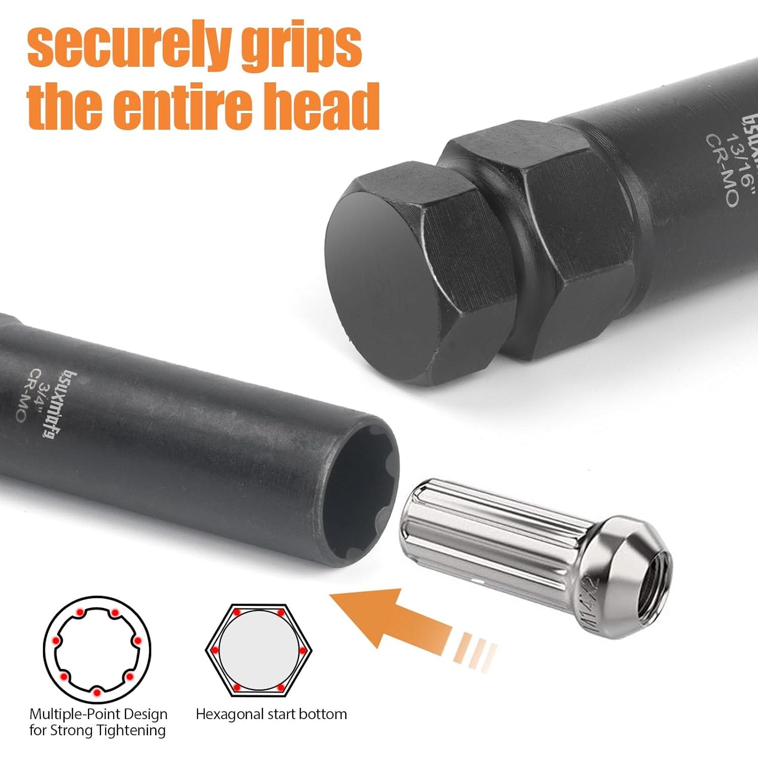 Juego de Herramientas de Bloqueo de Ruedas BSUXMAFG 8 Piezas