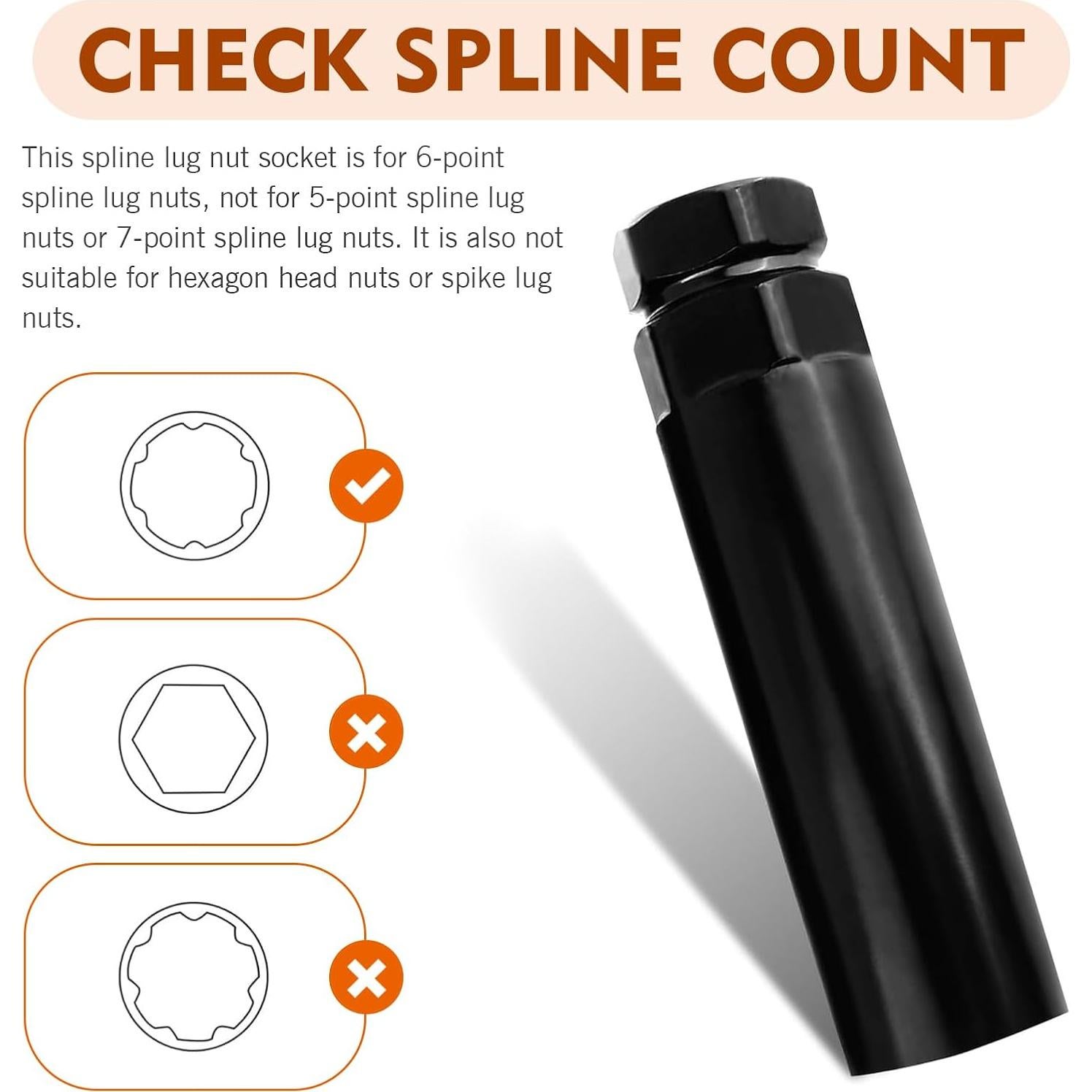 Llave de Tuerca Spline 6 Puntos Zeathery 19 mm y 20.6 mm