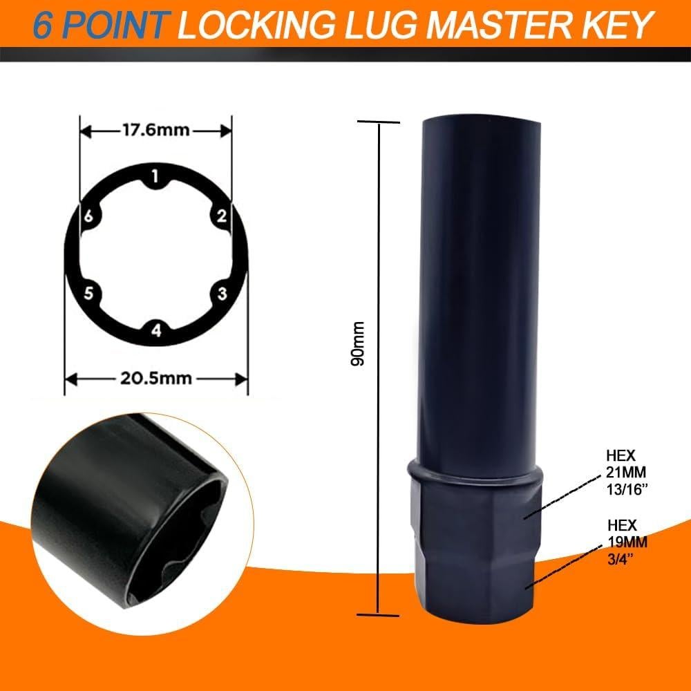 Llave de zócalo CHRYMUM 6 y 7 splines para tuercas de bloqueo