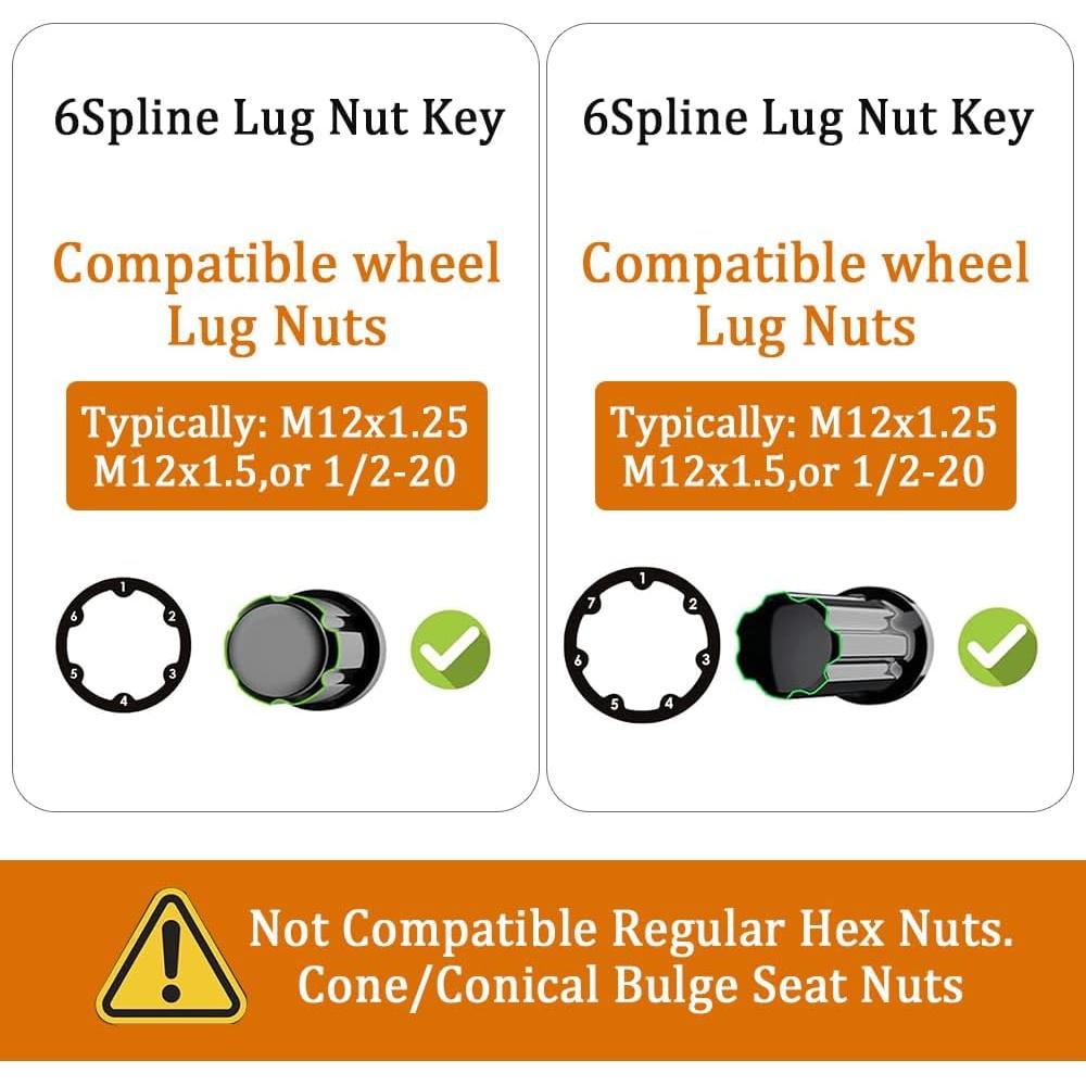 Llave de zócalo CHRYMUM 6 y 7 splines para tuercas de bloqueo