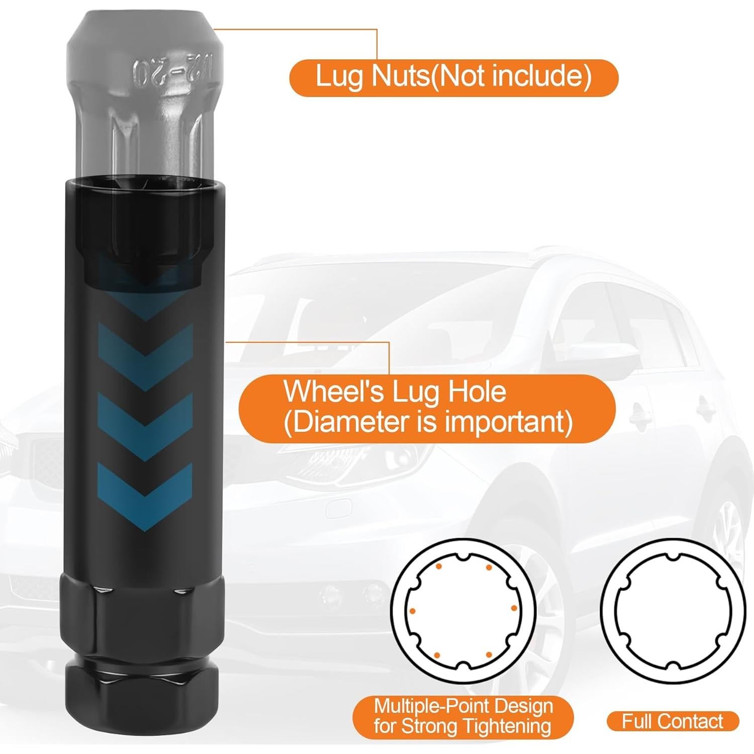 Juego de 2 Piezas para Tuercas de Rueda Builimeer 6 y 7 Esplines