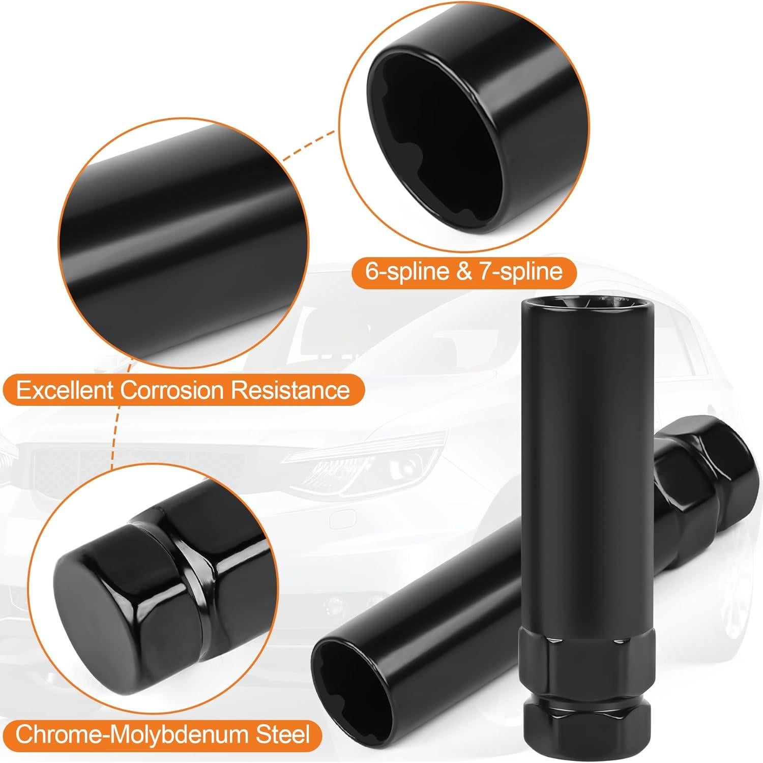 Juego de 2 Piezas para Tuercas de Rueda Builimeer 6 y 7 Esplines