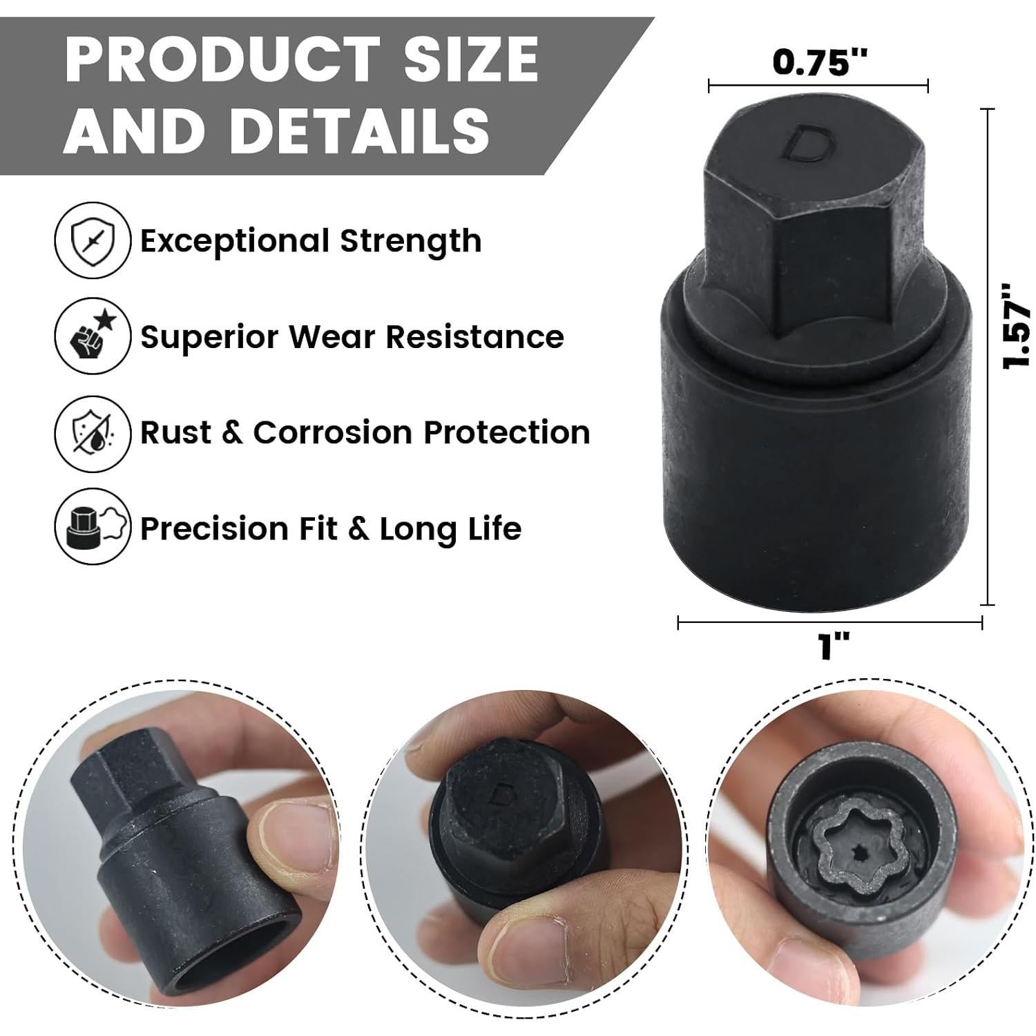 Llave de Tuerca de Bloqueo Toehube para Toyota y Lexus