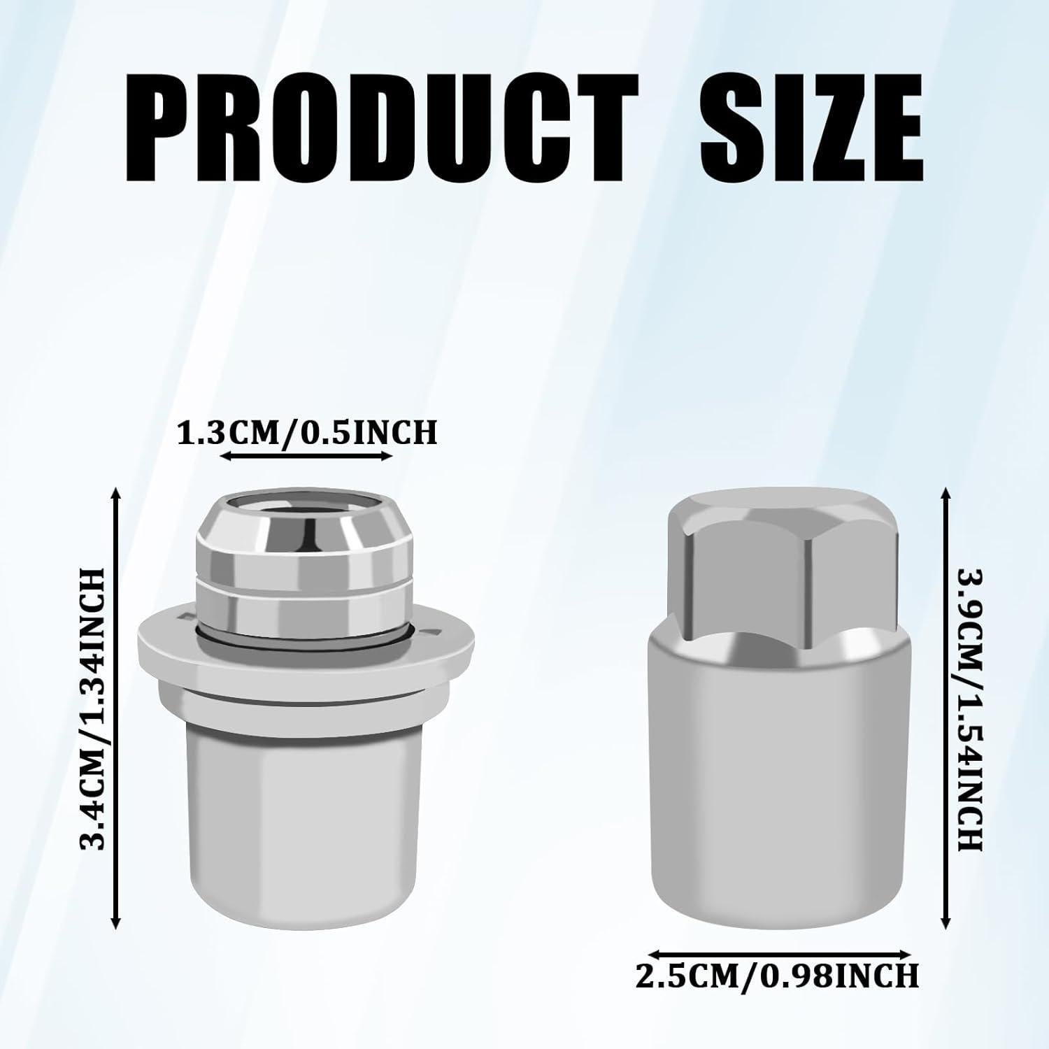 Tuercas de Seguridad para Ruedas QQWD M12x1.5 para Toyota y Lexus