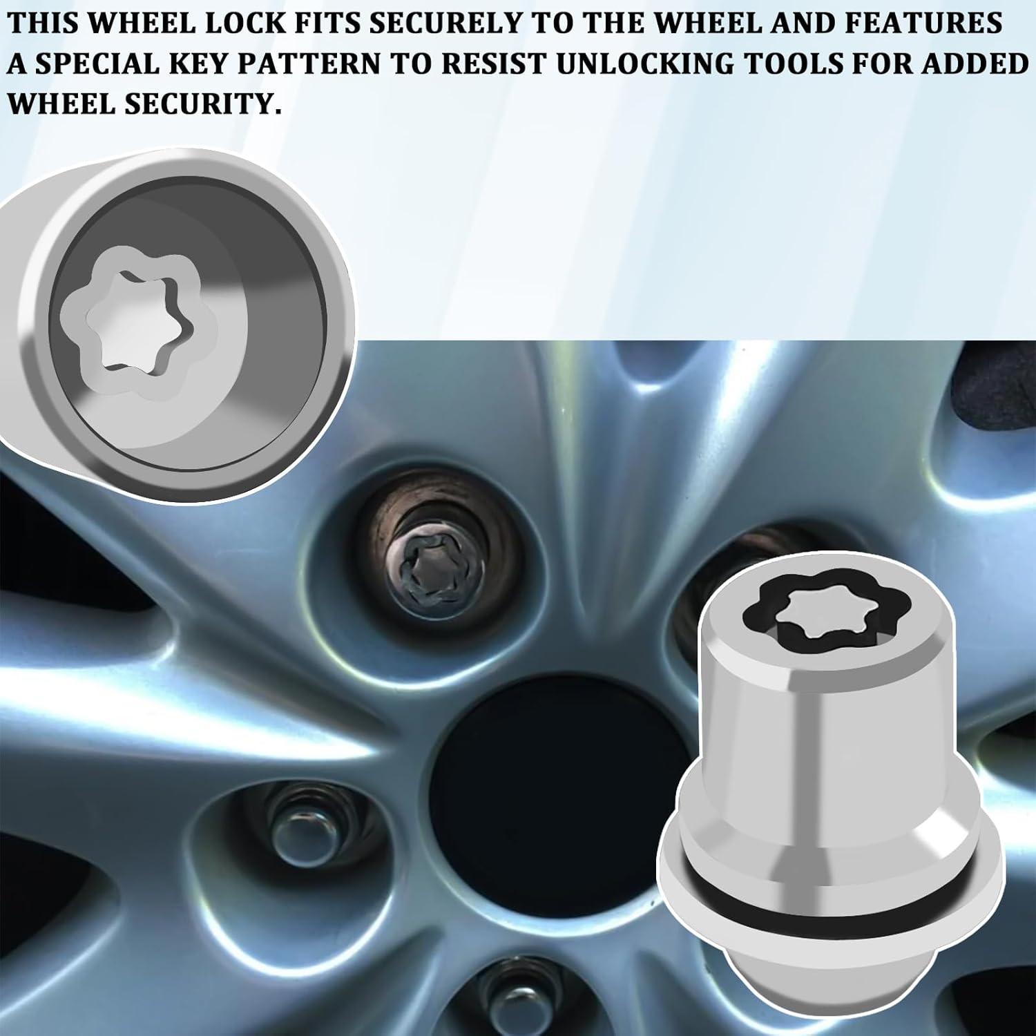 Tuercas de Seguridad para Ruedas QQWD M12x1.5 para Toyota y Lexus