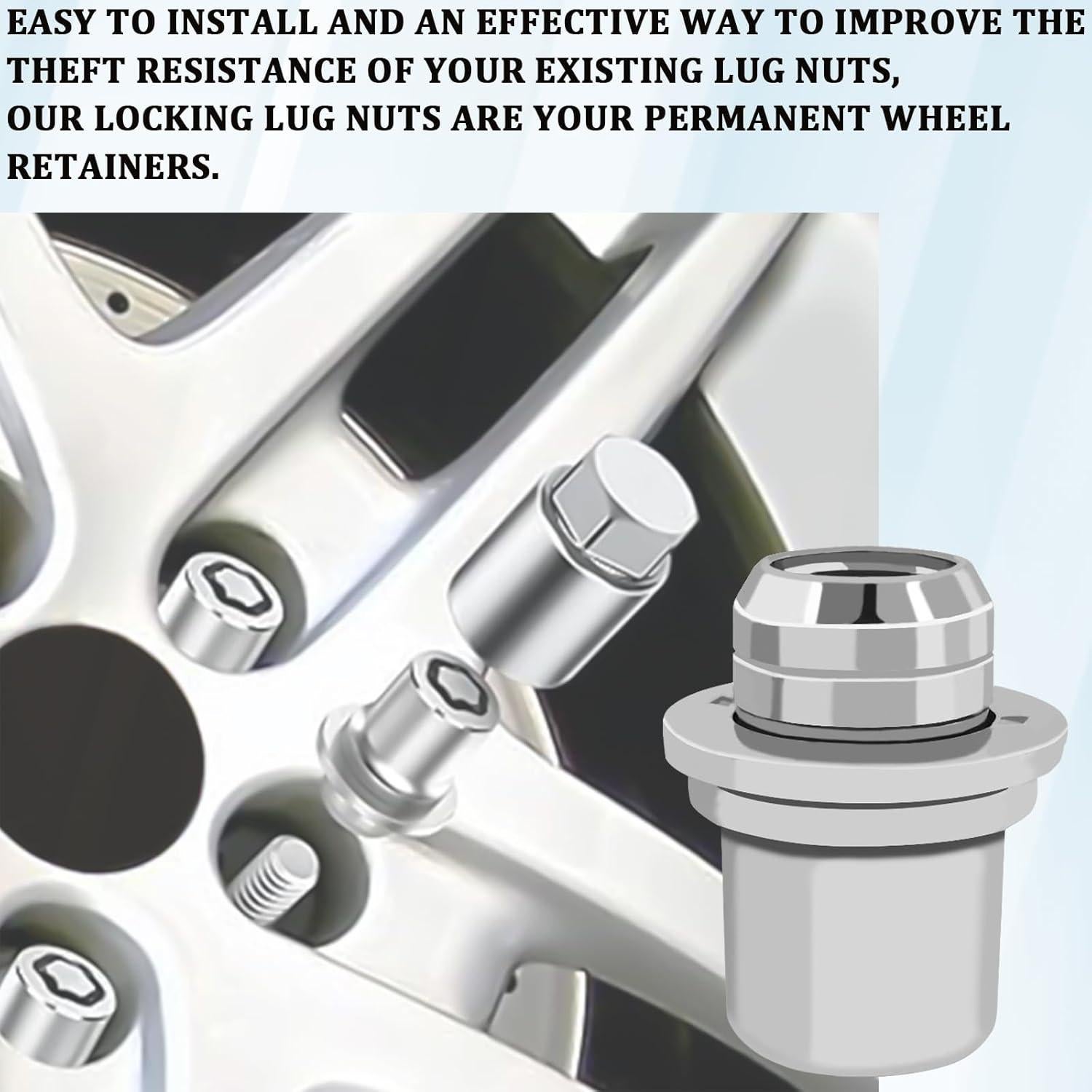 Tuercas de Seguridad para Ruedas QQWD M12x1.5 para Toyota y Lexus