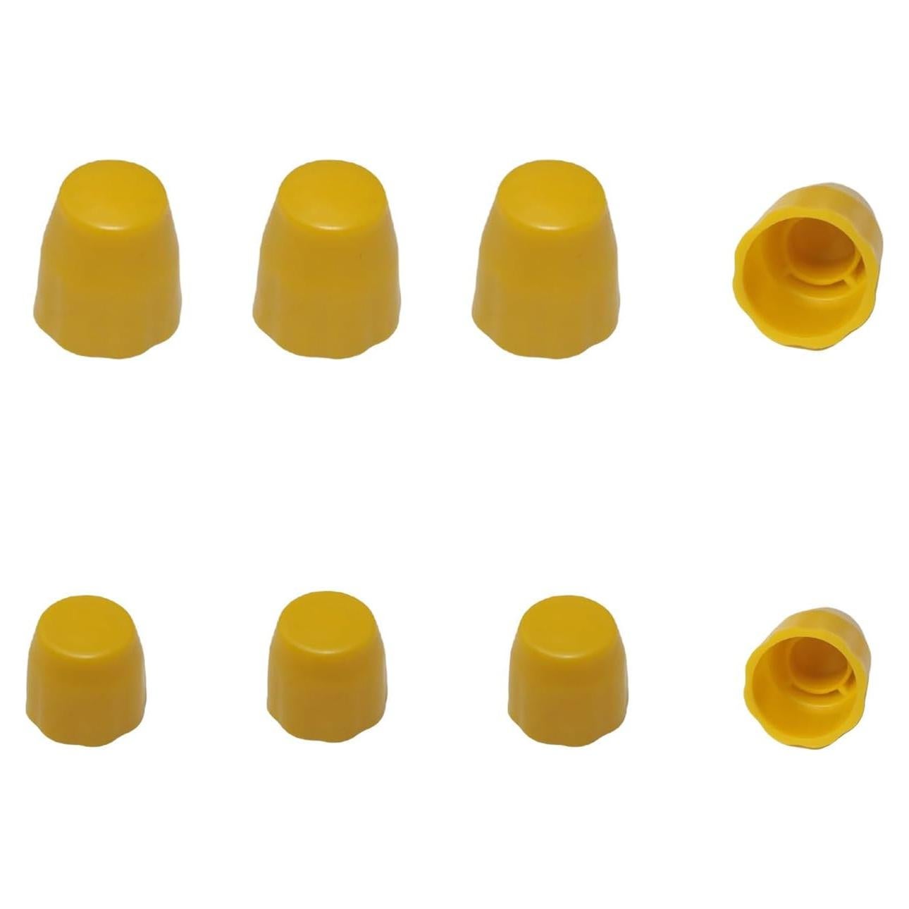 8 Tapas de Eje de Plástico PZRT para Bicicleta MTB Amarillo