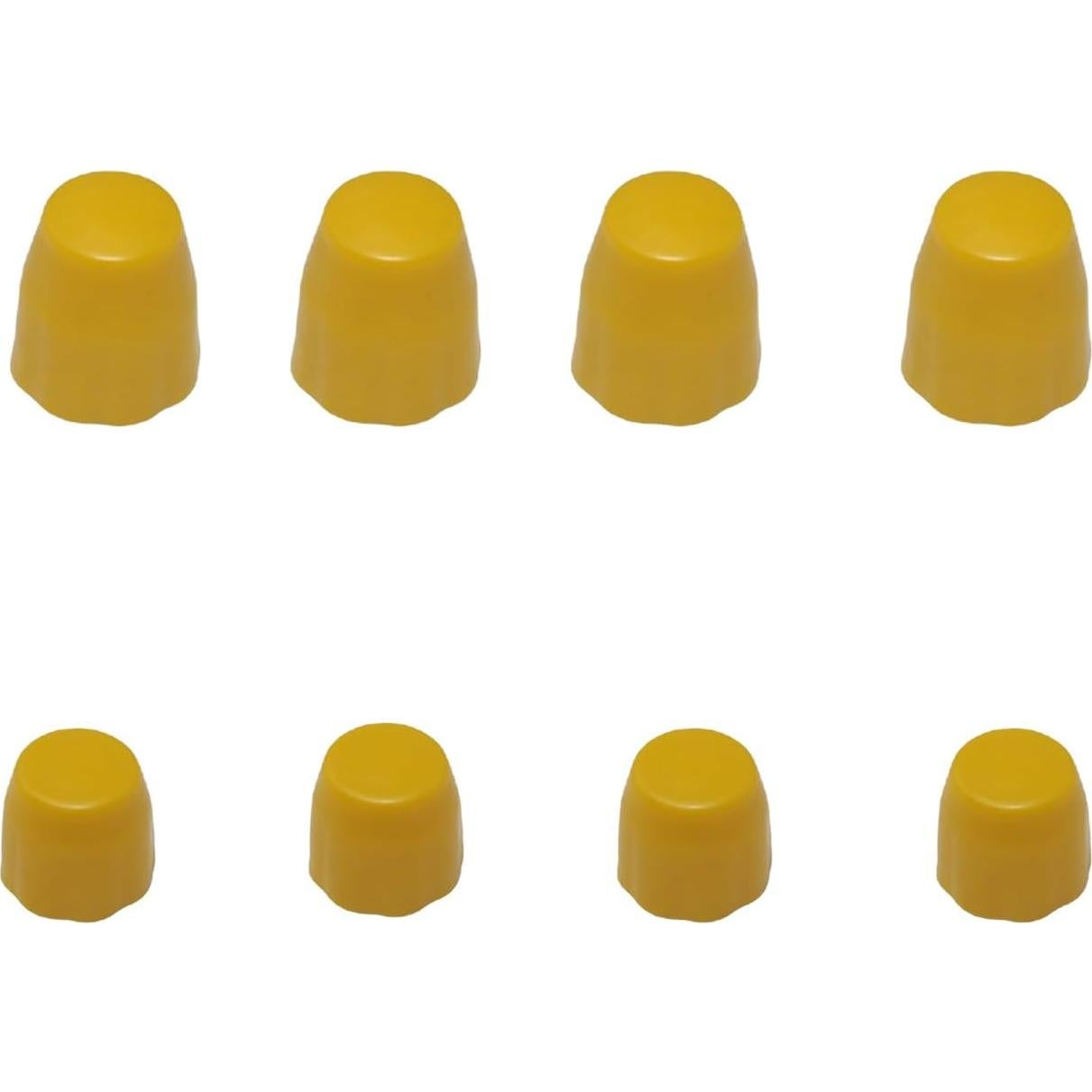 8 Tapas de Eje de Plástico PZRT para Bicicleta MTB Amarillo