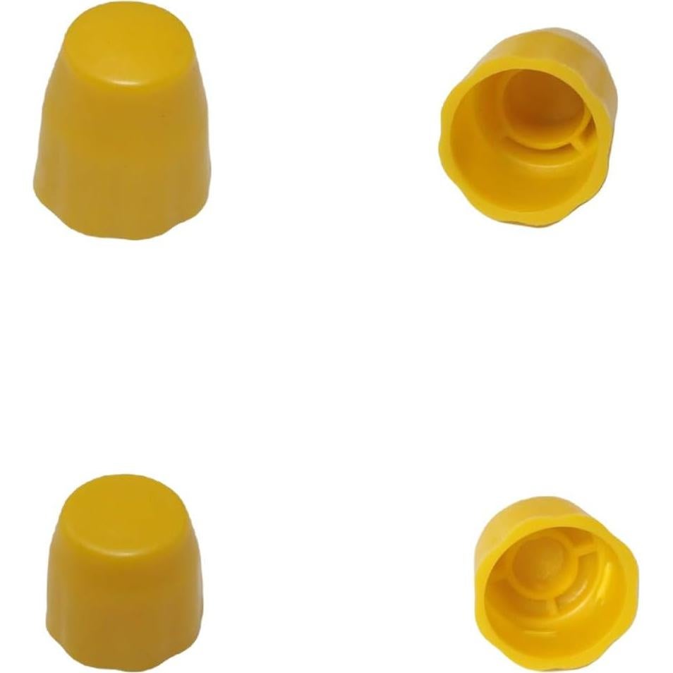 8 Tapas de Eje de Plástico PZRT para Bicicleta MTB Amarillo