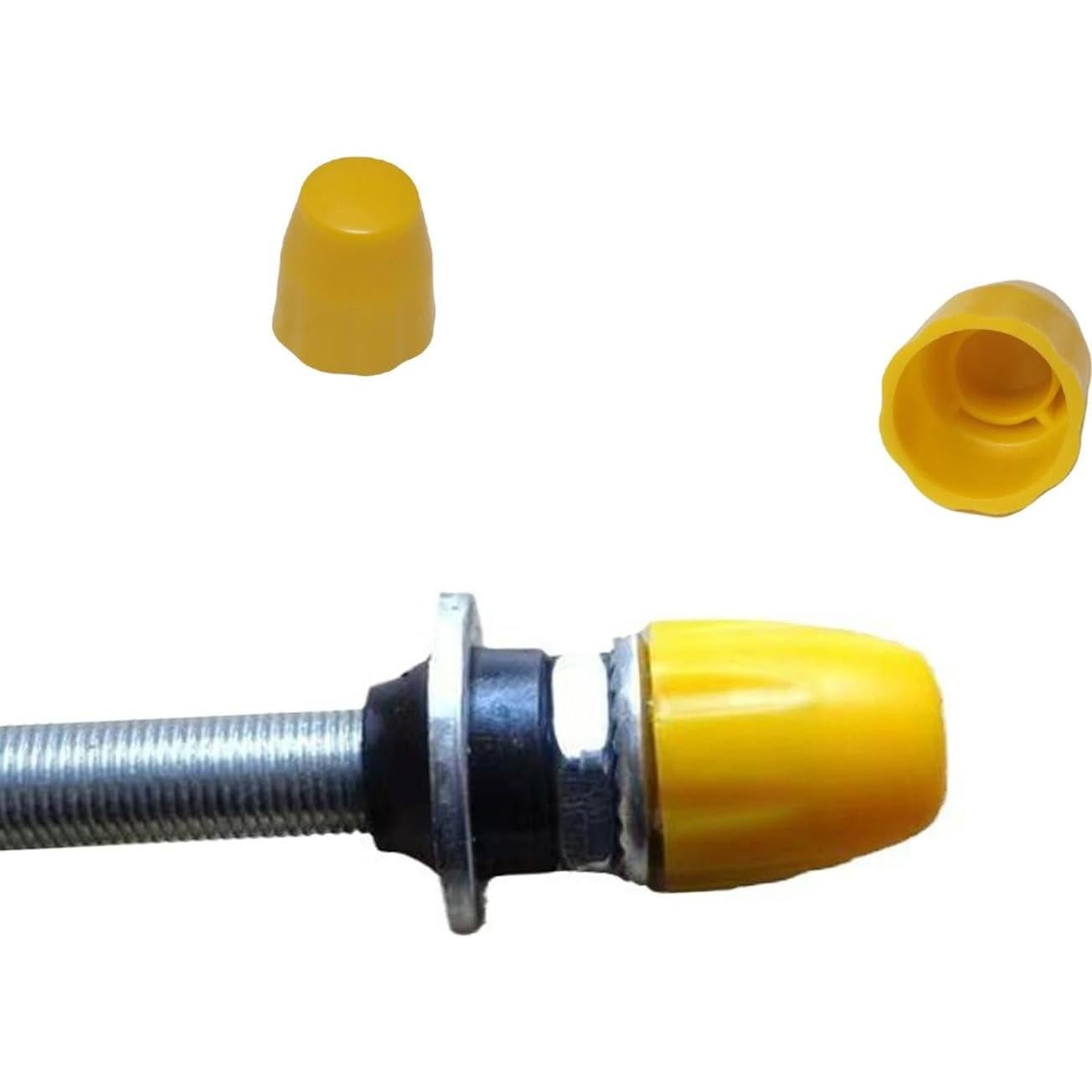 8 Tapas de Eje de Plástico PZRT para Bicicleta MTB Amarillo