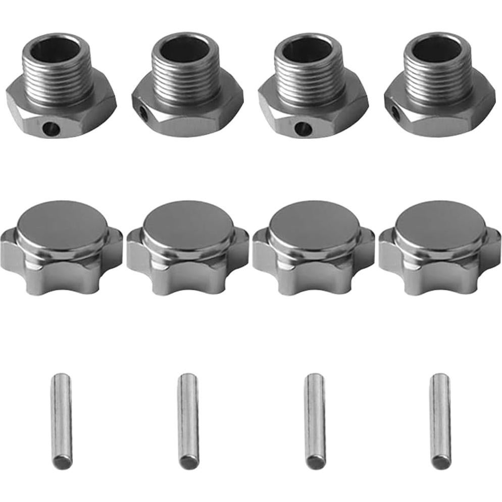 4 Tuercas de Eje de Rueda Aluminio Vgoohobby M17 17mm Titanio