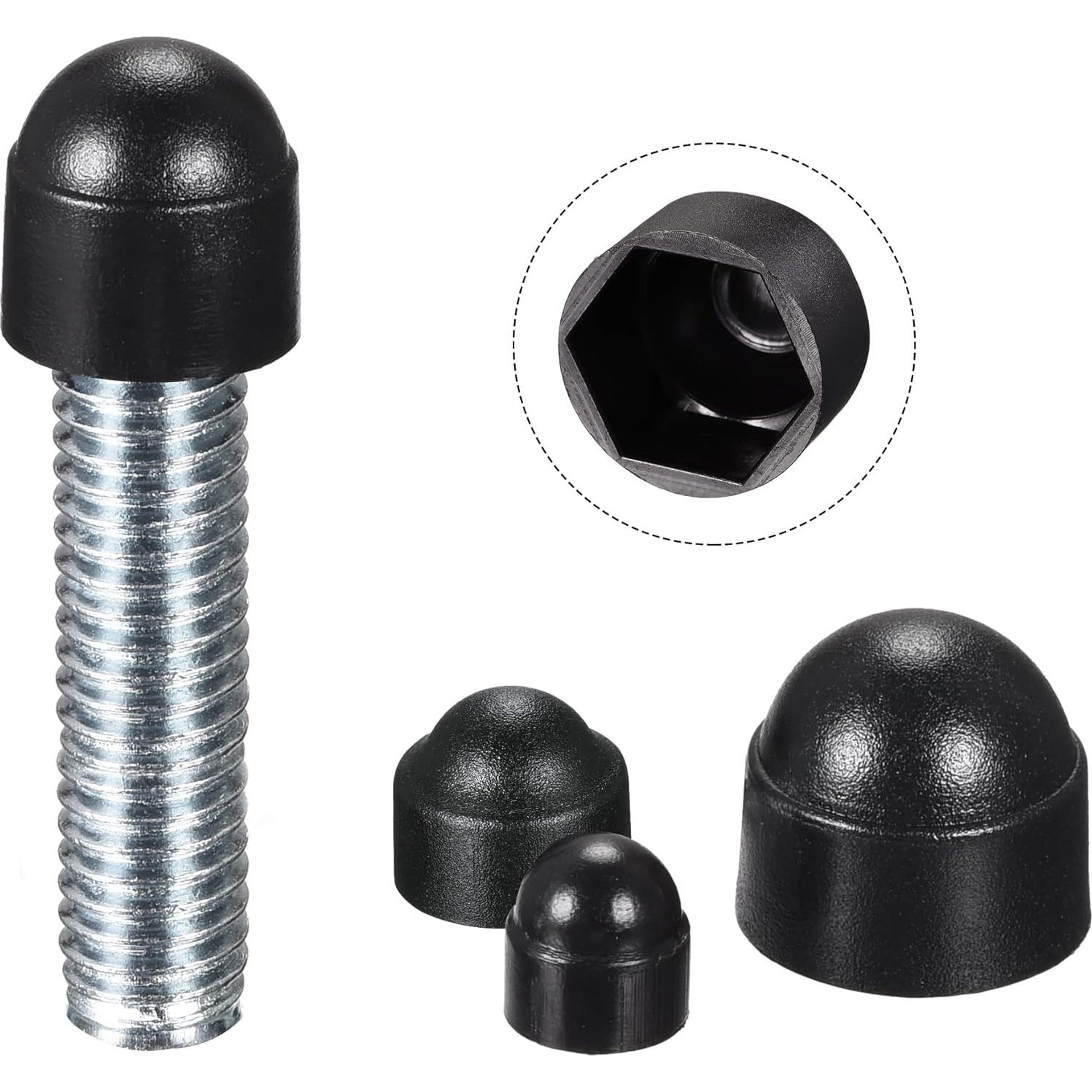 Tapas de Protección de Tuerca M14 uxcell - 50 Piezas Negras