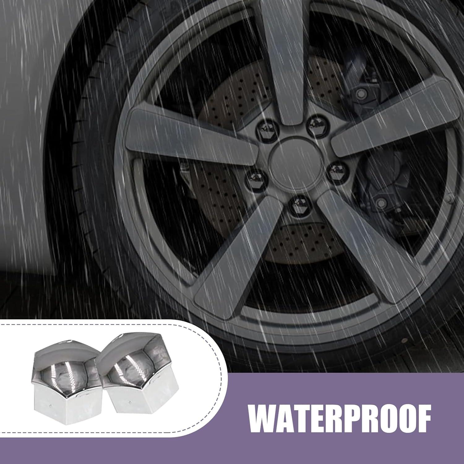 Kit de Cubierta de Tuerca de Neumático 21 Piezas lekudo Plata