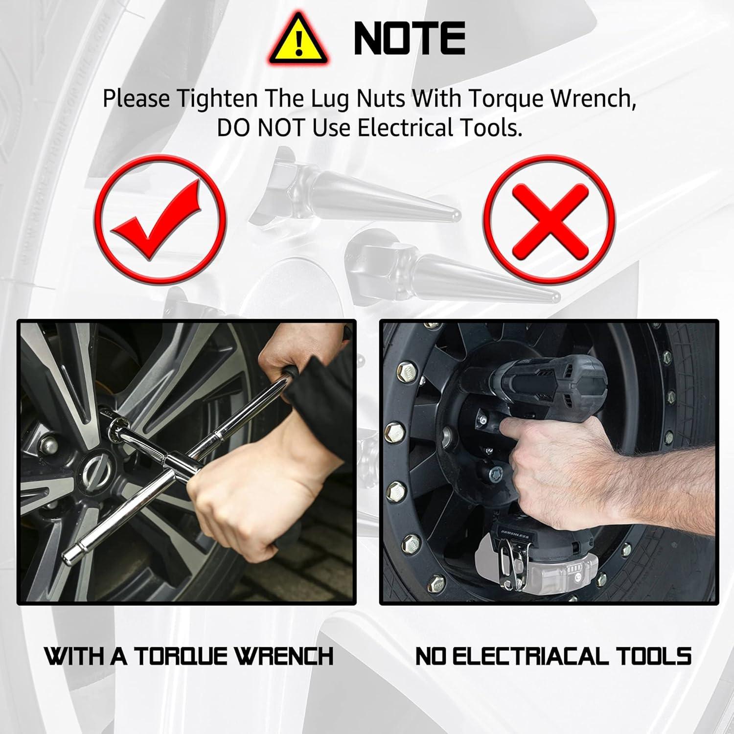 20 Tuercas de Bulge Acorn de Cierre FLYCLE 19mm Negro