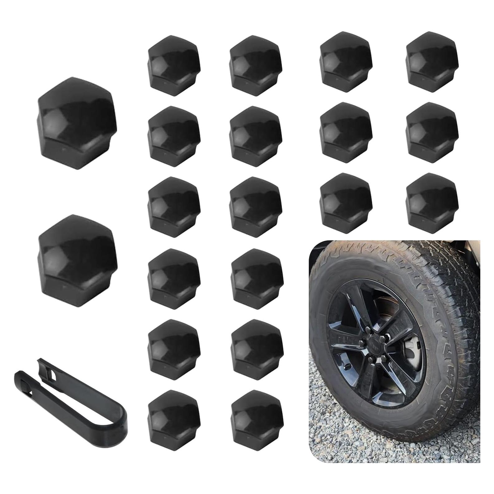 20 Cubiertas de Tuercas de Rueda Arwrilt 19mm con Herramienta