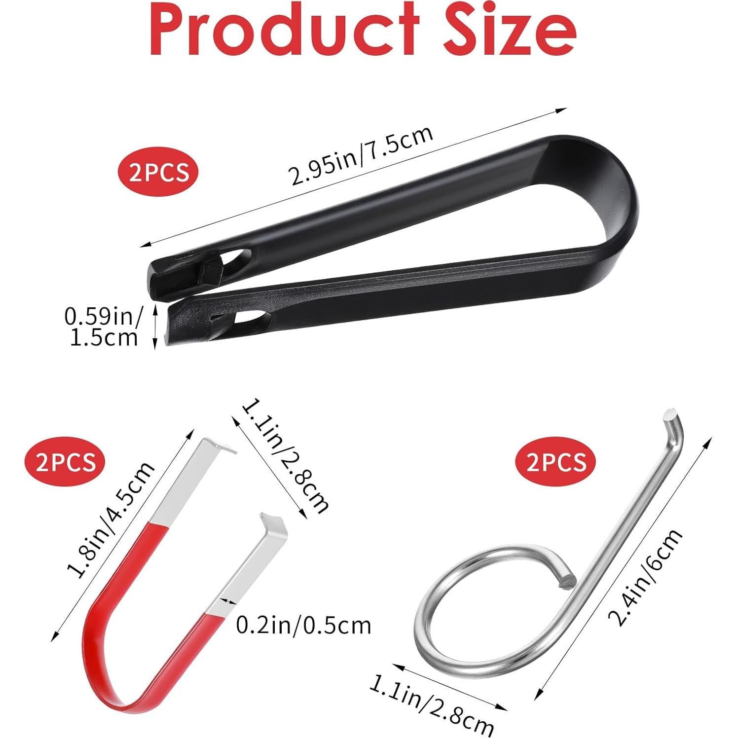 Juego de 6 herramientas Gtziqa para quitar cubiertas de tuercas