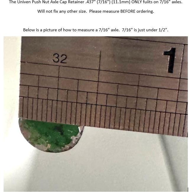 Tapa de retención Univen para ejes de 11.1mm - 4 unidades