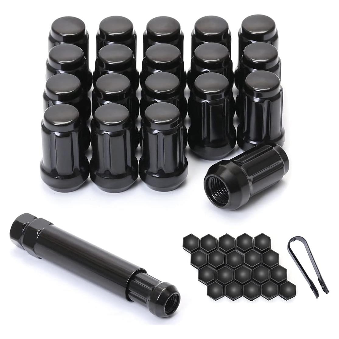 Tuercas de Rueda Antirrobo M12x1.25 ChnewAuto Negras - Juego de 20