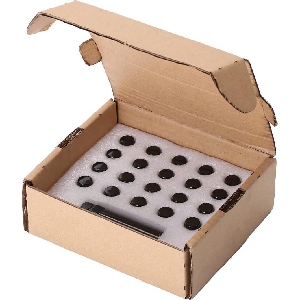 Tuercas de Rueda Antirrobo M12x1.25 ChnewAuto Negras - Juego de 20